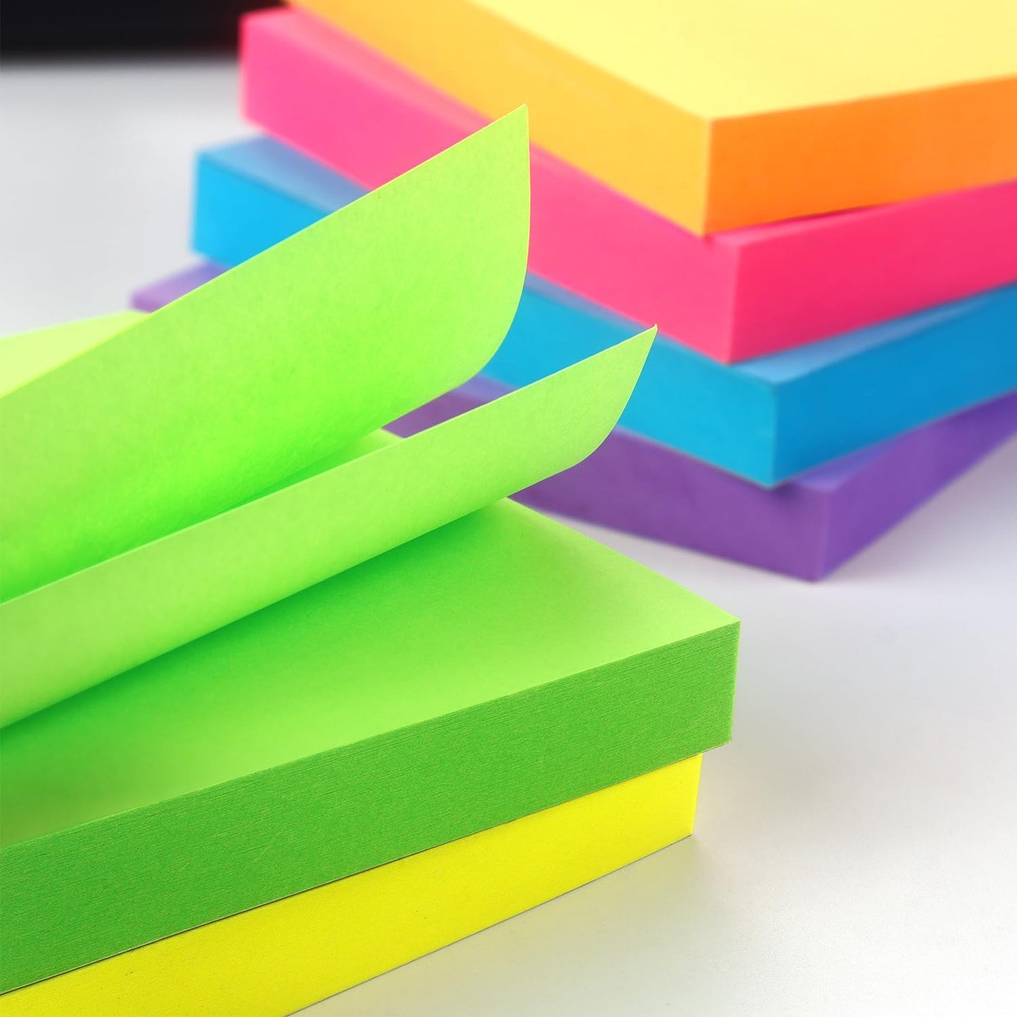 Sticky Notes 3x3 inch, Bright Colors Self-Stick Pads, 12 Pads/Pack, 100 Sheets/Pad, Total 1200 Sheets