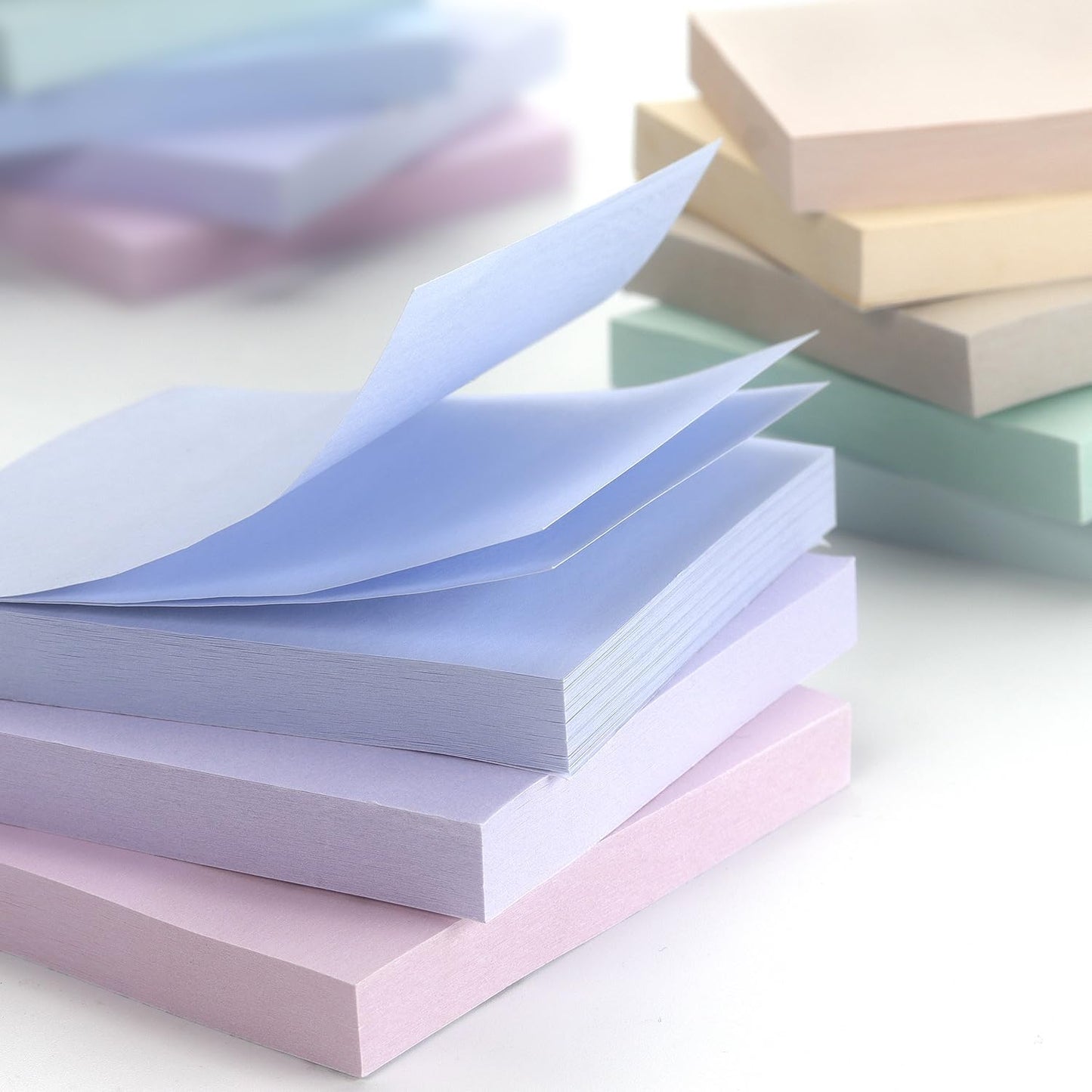 Sticky Notes 3x3 inch, 8 Pads, Pastel Colors Self-Stick Pads, Self-Adhesive Sticky Notes, 8 Pads/Pack, 80 Sheets/Pad, Total 640 Sheets