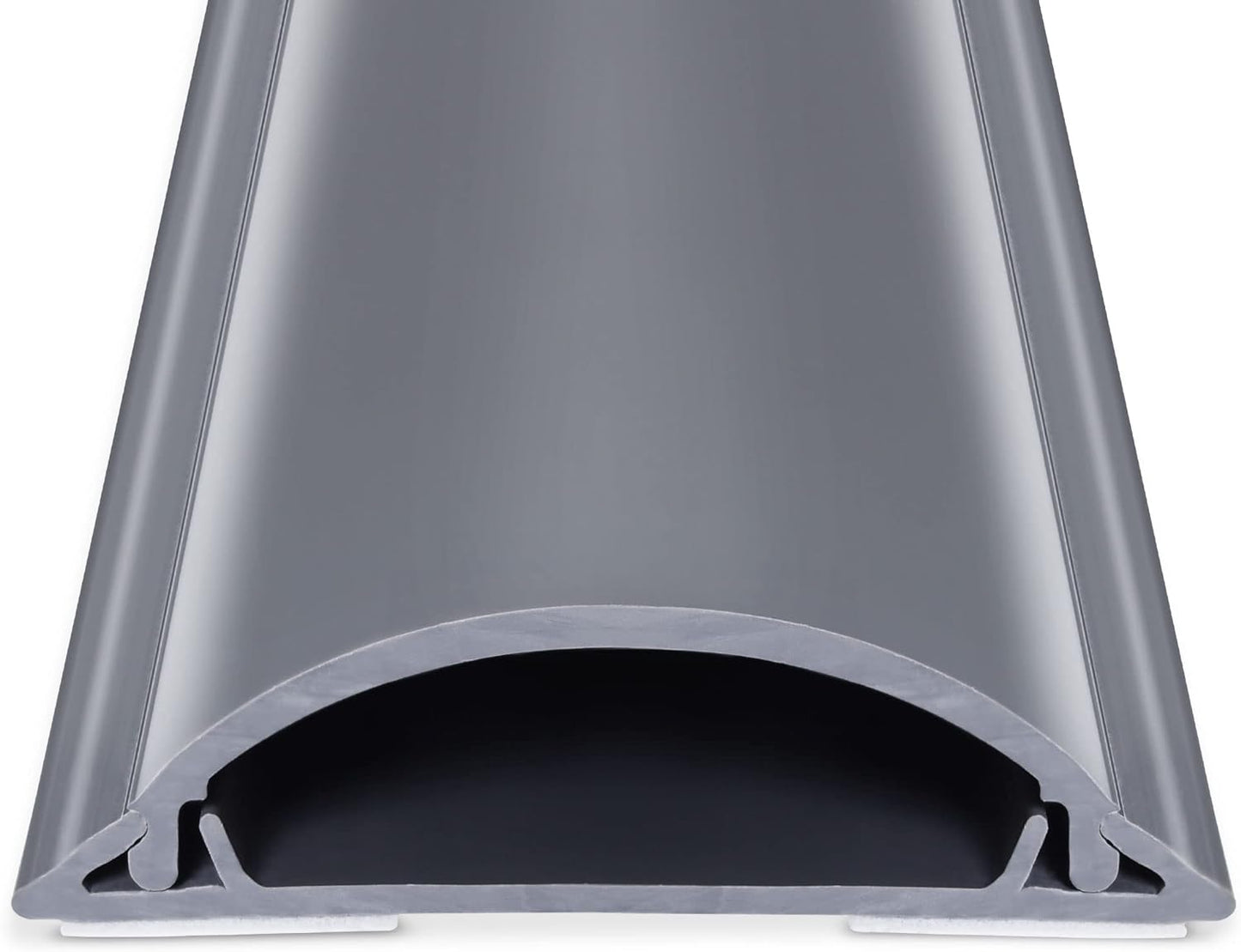 Cord Cover Floor 34in (2 x L17in), Large Capacity Floor Cable Cover, Hard PVC Cord Hider, Wire Cable Management Raceway, Grey, Cord Cavity - 1.8"(W) x 0.6"(H)