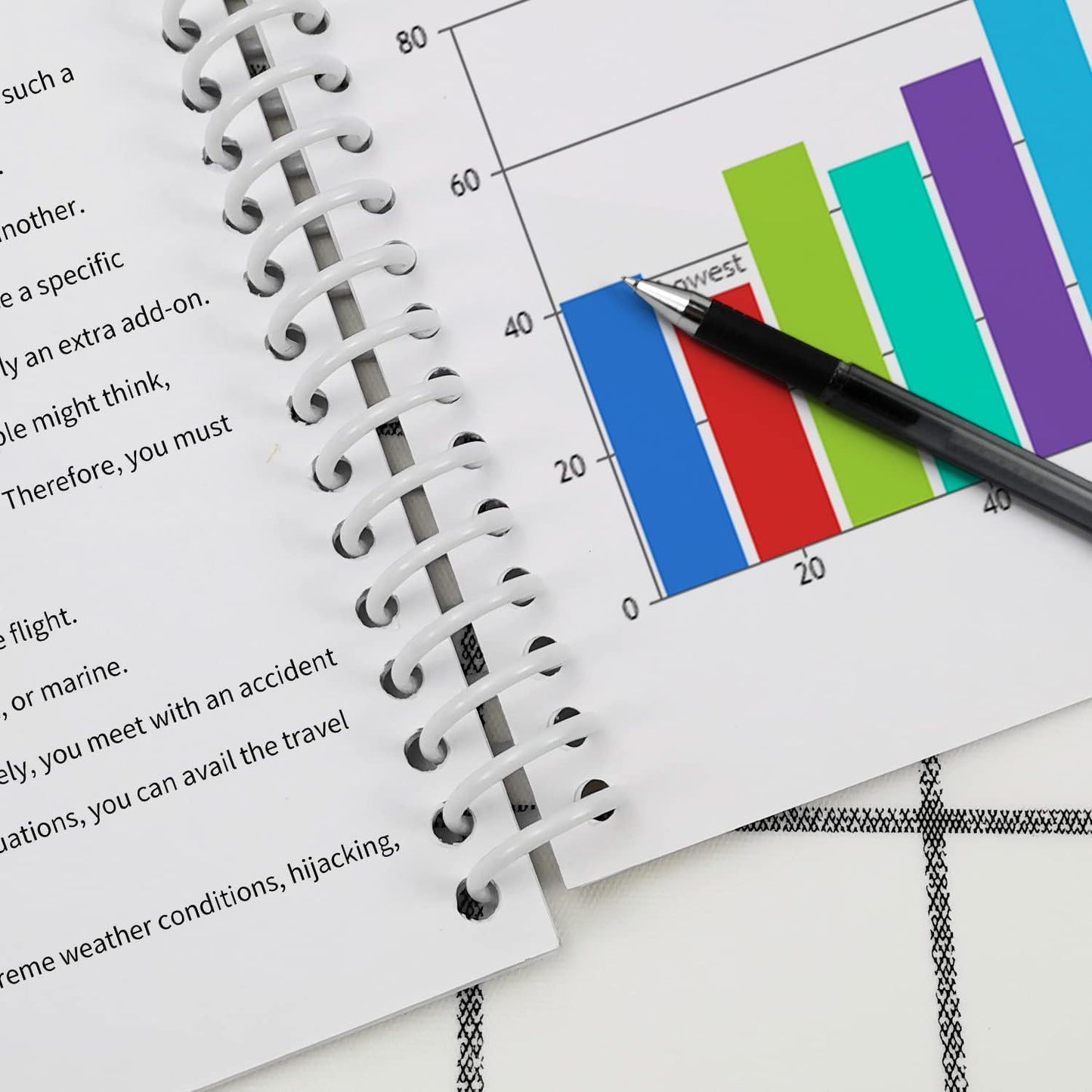 Rayson 1inch Plastic Spiral Binding Coil, 210 Sheets Capacity, 4:1 Pitch 25.4mm White Coil Binding Spines for Business and Educational Purposes, Pack of 50