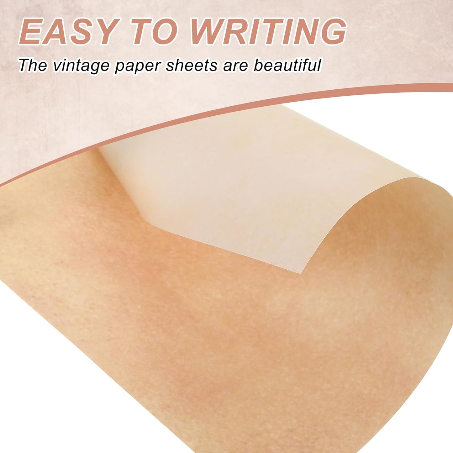 MECCANIXITY 24 Sheets Vintage Cotton Paper Printer Edge Paper Thick 120 GSM, Classic for Letter Writing, Invitations, Wedding-8 x 11 Inch,Light Yellow