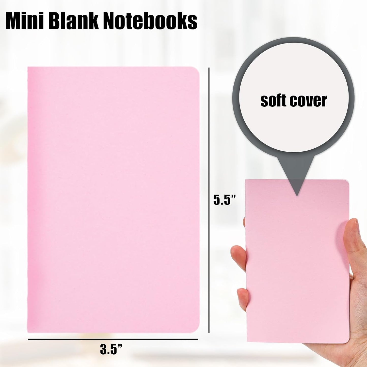 Koogel 56 Pack Mini Notebooks Bulk, Blank Small Pocket Notepads 3.5 x 5.5 Inch Memo Notepad Journals for Traveler Kids Students School Office Supplies