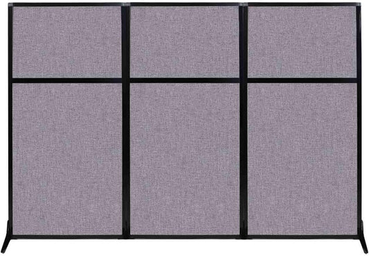 Versare Workstation Partition | Portable Wall Divider | Modern Office Cubicle | Free Standing Privacy Screen | Flexible Work Space | 99" x 70" Cloud Gray Fabric Panels