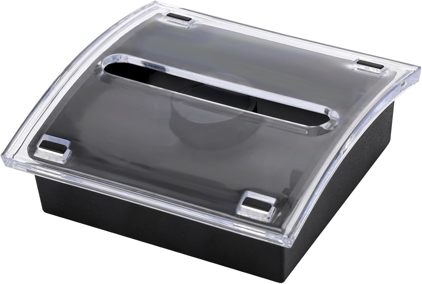 1 Pcs Pop Up Sticky Note Dispenser Sticky Note Holder Pop Up Note Dispenser Transparent Top for 3 x 3 Inch Sticky Notes School Office Home Store Black Base Clear Top (1)