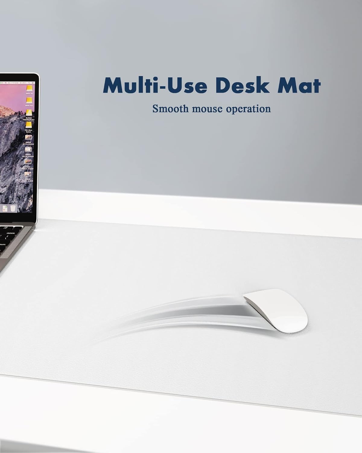 YSAGi Double-Sided Desk Pad, 35.4"x17"Leather Desk Mat, Eco Cork Desk Pad Protector,Large Mouse Pad,Waterproof Desk Blotter for Office/Home(White)