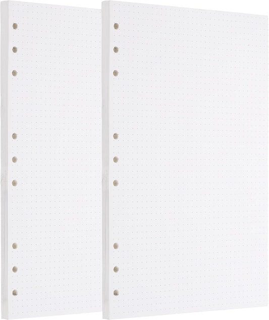 PATIKIL B5 Dot Grid Paper 9-Ring Binder Loose Leaf Planner Filler Paper Planner Inserts, 160 Sheets/320 Pages, Lined