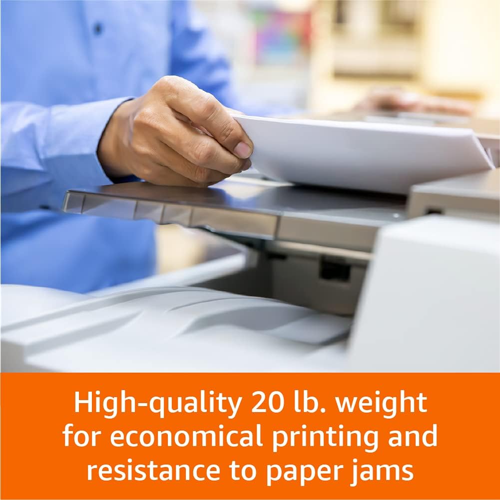 Amazon Basics Multipurpose Copy Printer Paper, 20 lb, 11 x 17 Inches, 5 Reams (2,500 Sheets), 92 Bright, White