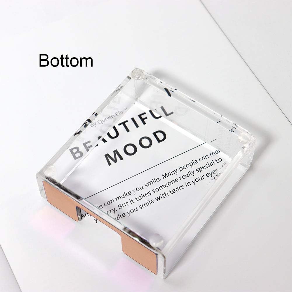 MultiBey Sticky Notes Memo Pad Holder Dispenser Rose Gold with Clear Desk Supplies Organizer Accessories for Office Home Schools (Rose Gold)