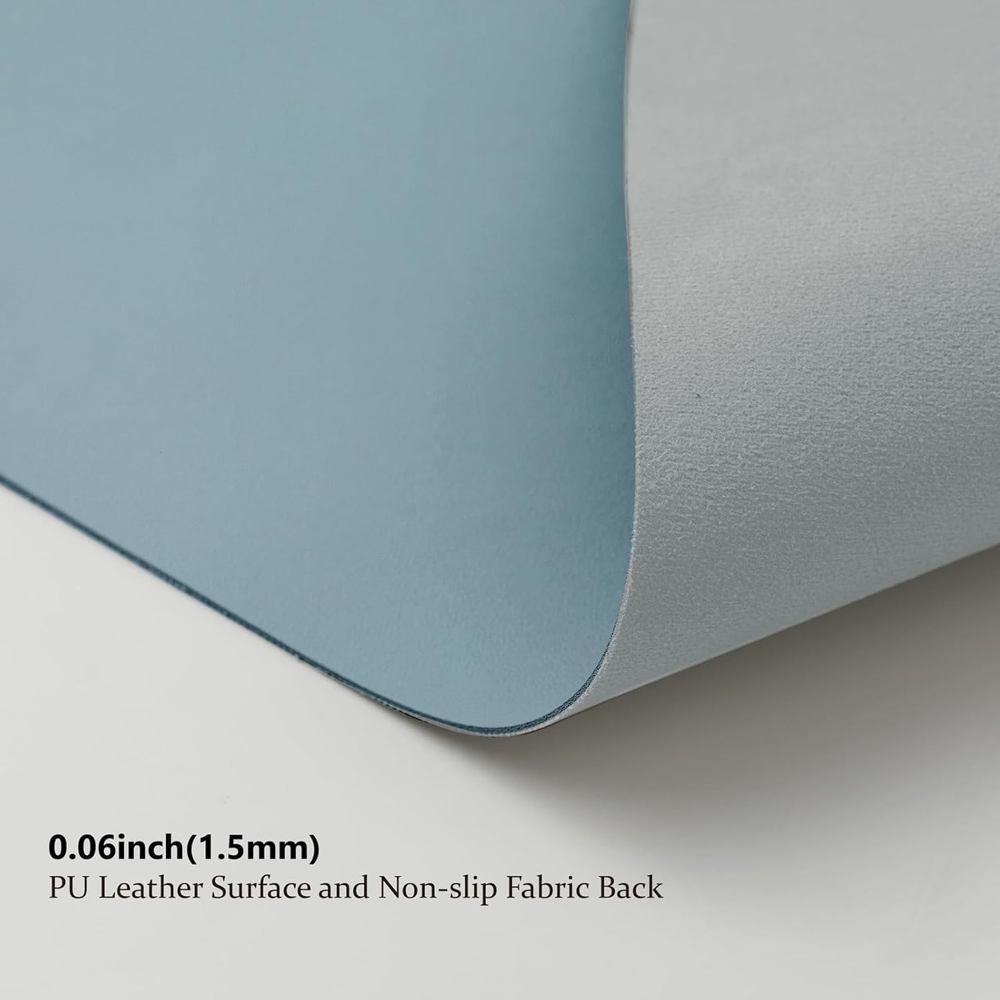 Leather Desk Mat - Non-Slip PU Desk Pad for Office and Home - Desk Organization and Accessories - Ideal for Large Mouse Pad and Desk Mats on Top of Desks (Light Blue,27.6"x 13.8")