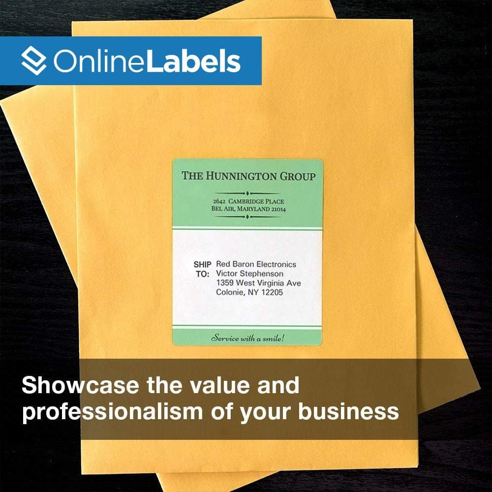 4 x 5 Rectangle Mailing Labels - Permanent, White Matte - Shipping, Wine, Product - Pack of 20,000-5,000 Sheets - Inkjet/Laser Printers - Online Labels