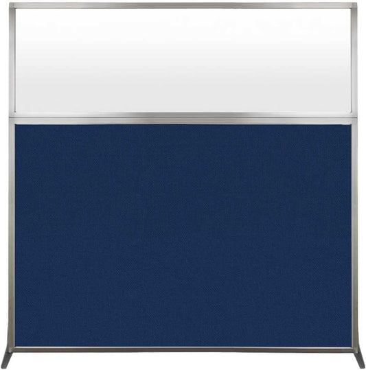 Versare Hush Screen Portable Room Divider | Workstation Wall Divider | Freestanding Privacy Hush Panels | Frosted Windows | Fabric Office Divider Screen | Great for Room Separation