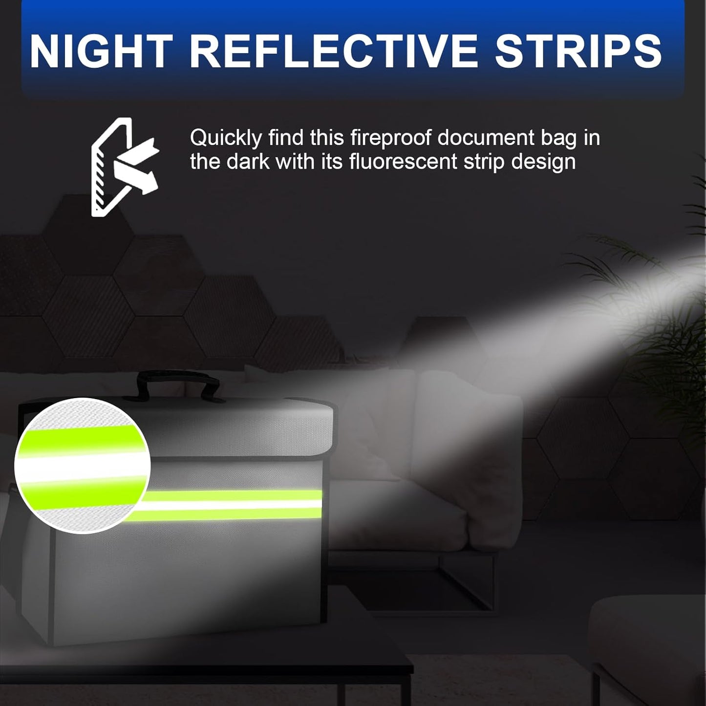 6500°F Large Fireproof Document Organizer with Lock,Upgraded 10 Layers Heat Insulated＆Waterproof Zipper,Removable Folder Layers/Wallet,Portable Home Travel for Documents(16.5x12.4x5.5 inches)