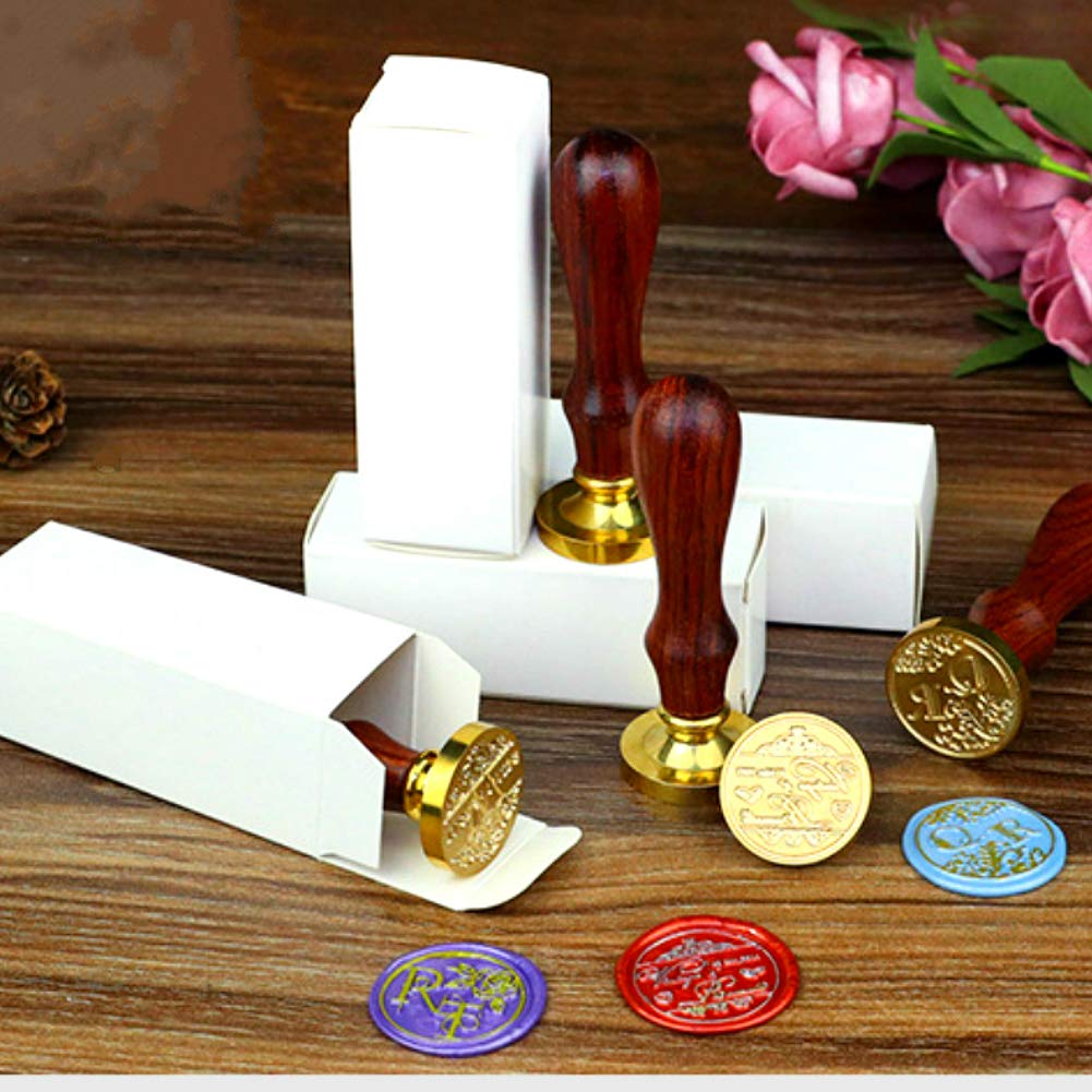 Wax Seal Stamp, ANBOSE Animal Sealing Wax Stamp with Removable Brass Head Wooden Handle, Moon Star Whale Wax Sealing Stamp for Envelope Sealing Wax