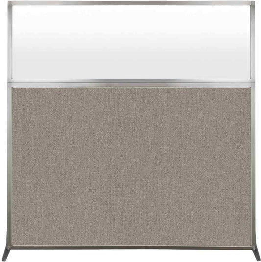 Versare Hush Screen Portable Room Divider | Workstation Wall Divider | Freestanding Privacy Hush Panels | Frosted Windows | Fabric Office Divider Screen | Great for Room Separation