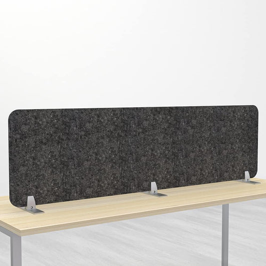 Freestanding Acoustic Desk Divider with Mount | Eco-Friendly Privacy Screen Panel | Noise Reducing Desk Partition | Tackboard Option & Easy to Install | Made from Recycled Plastic | Sky Blue - 18" X