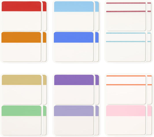 KICNIC Sticky Tabs 960 Pcs 2Inch, Pastel Book Tabs, Adhesive BOPP Page Tabs, Transparent Annotation Labels, Tabs for Notebooks, Small Markers for School, College, Office (12 Colors)