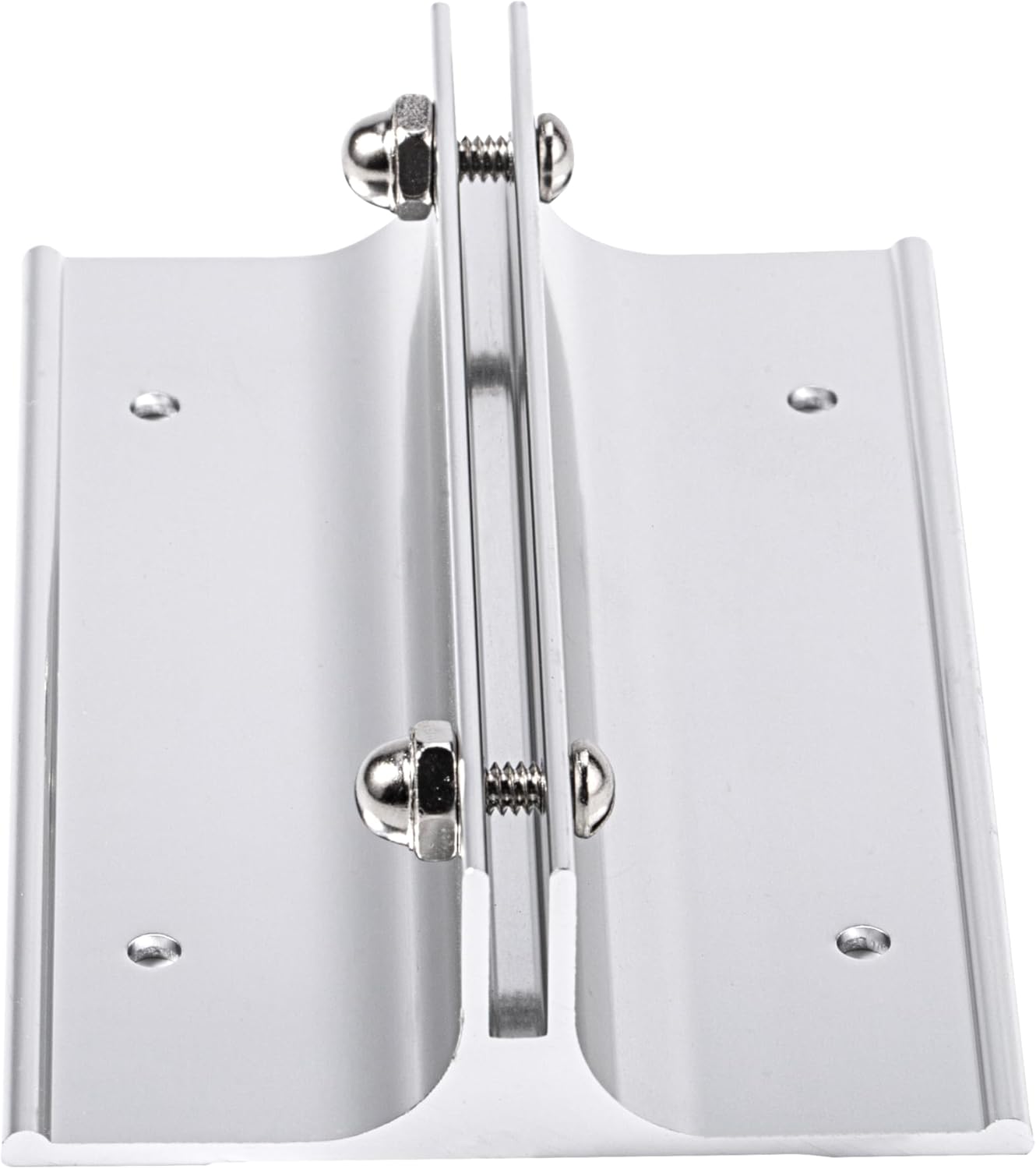 Aluminum Corridor Sign Holder, 10 Pack Direct Sign Mount Bracket, Design for Restroom, Conference Room Classic Silver Signs - 4" Length, 1/8" Substrate - Easy to Install