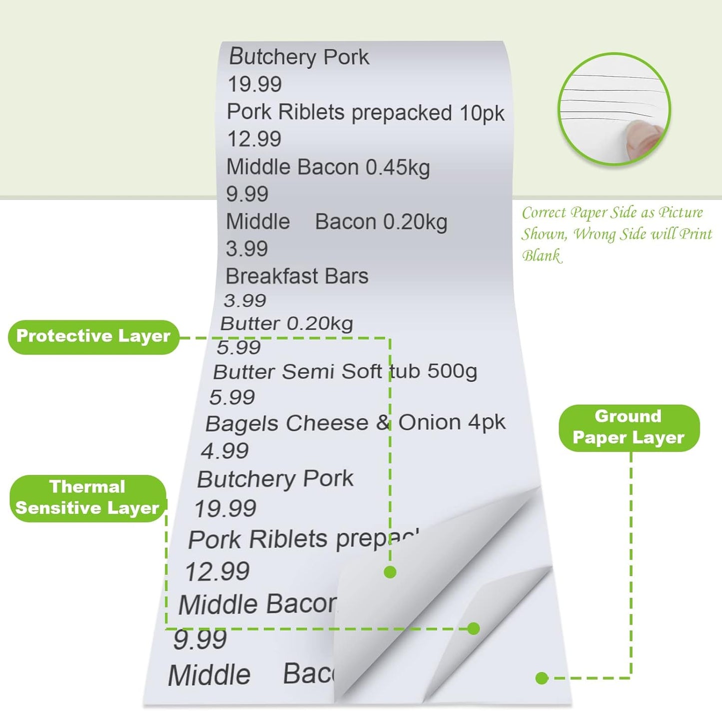 MFLABEL Thermal POS Receipt Paper Rolls - 2 1/4" x 50' (57mm x 15.3m) - 200 Rolls Bulk Pack - High Sensitivity Thermal Paper for Cash Registers, Credit Card Machines & POS Systems - 1/2" Core
