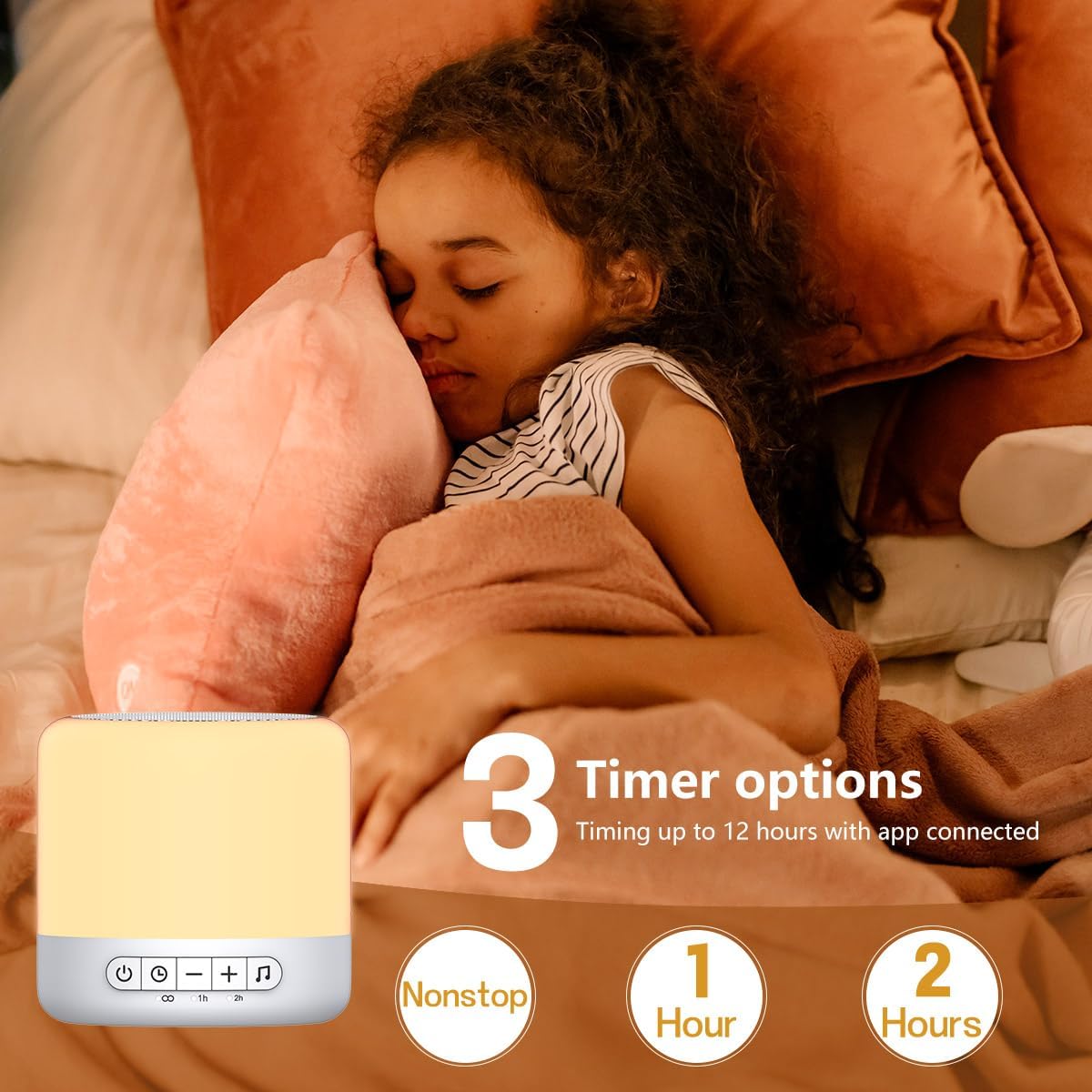 Easysleep Sound Machine Baby White Noise Machine for Sleeping,Toddler Sleep Trainer with 30 Soothing Sounds 12 Night Light,Timers, App Remote Control,Night Light Sleep Machine for Nursery Kid
