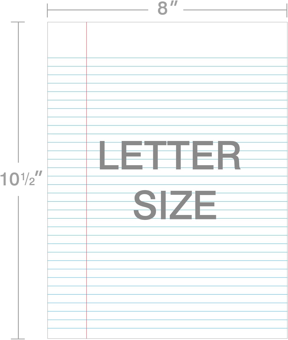 Kaisa Notebook Paper 24 Pack 8x10.5 College Ruled Loose Leaf Paper Filler Paper for 3-Ring Binder Paper 125 Sheets/Pack Notebook Paper 3-Hole Punched Lined Paper(24Pack-college)