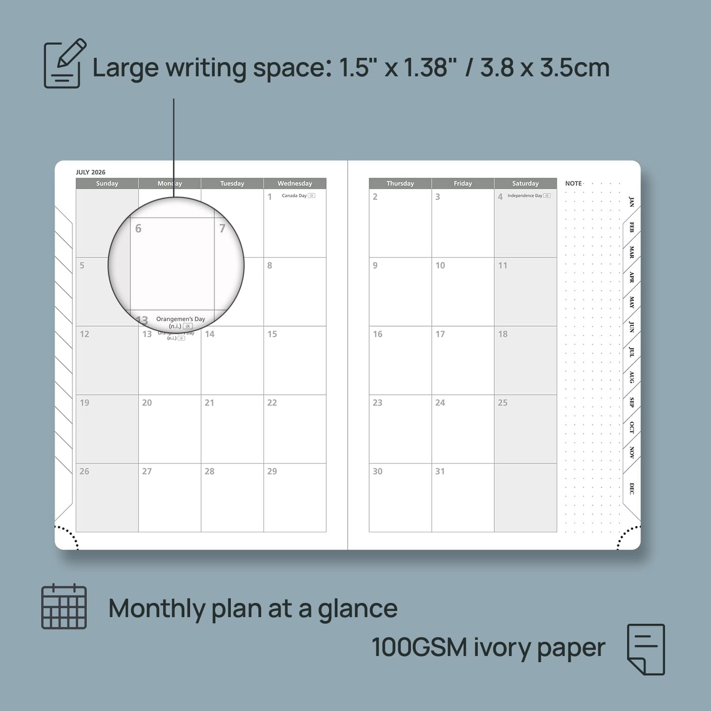 POPRUN 2026 Planner (Medium - 6.5'' x 8.5'') - 2026 Weekly Calendar ((Jan. 2026 - Dec. 2026) with Hourly Time Slots, Weekly/Monthly Appointment Book for Time Management - Leather Soft Cover - Purple