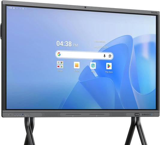 Shiarffe X5 Smart Board 65" 4K Interactive Whiteboard Google EDLA-Certified for Classroom Office Homeschool, OTA Software Updates 8GB RAM + 128GB Storage, Octa-Core Android 14 OS