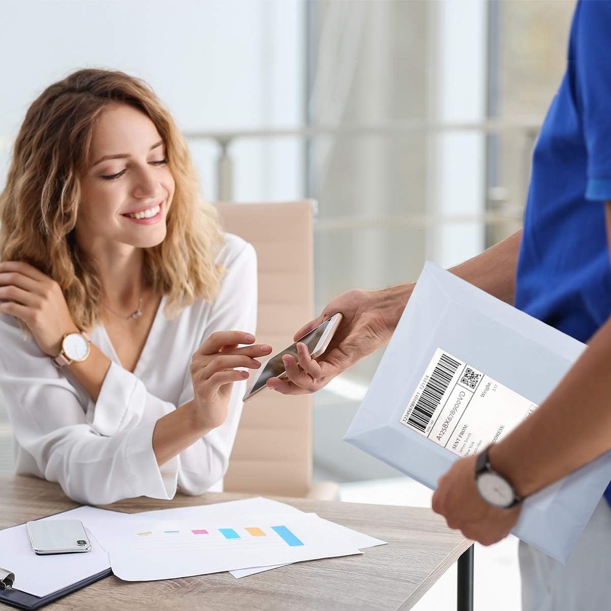 UCGOU Poly Mailers 14.5x19 Inch White 200 Pack Large Shipping Bags #7 Strong Thick Mailing Envelopes Self Sealing Adhesive Waterproof and Tear Proof Boutique Packaging Postal for Clothing