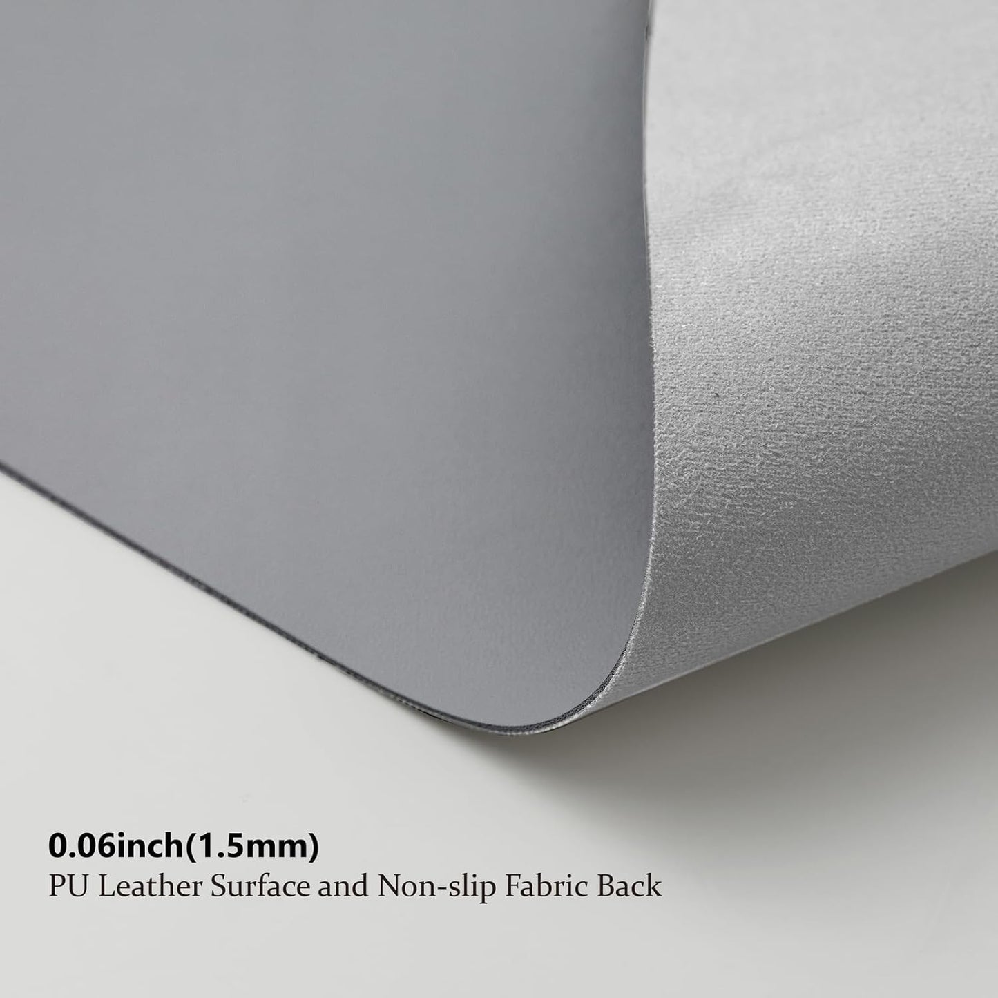 HOMIEAZICOZI Leather Desk Mat - Non-Slip PU Pad for Office and Home Organization Accessories Ideal Large Mouse Mats on Top of Desks (Dark Gray,31.5''x 15.7'') (DPD-DGr-M)
