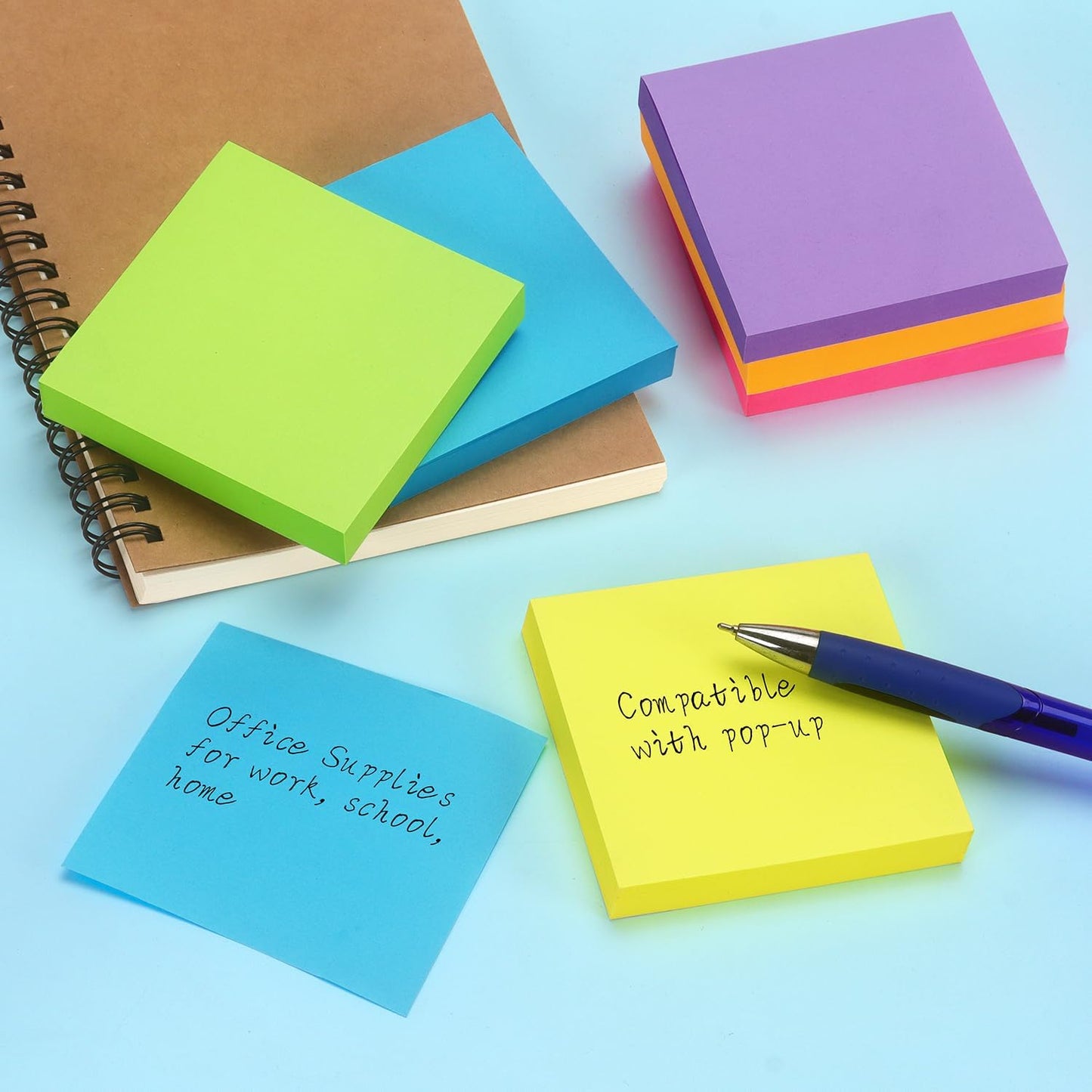 Early Buy Sticky Notes 6 Bright Color 12 Pads Self-Stick Notes 3 in x 3 in, 100 Sheets/Pad