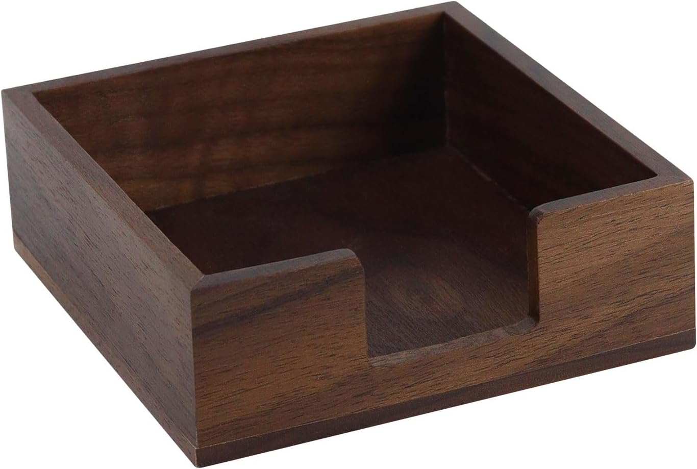 MultiBey Wooden Walnut Sticky Note Pad Holder for Desk, Memo Holder Paper Dispenser, Desktop Accessories Organizer for Office School Home