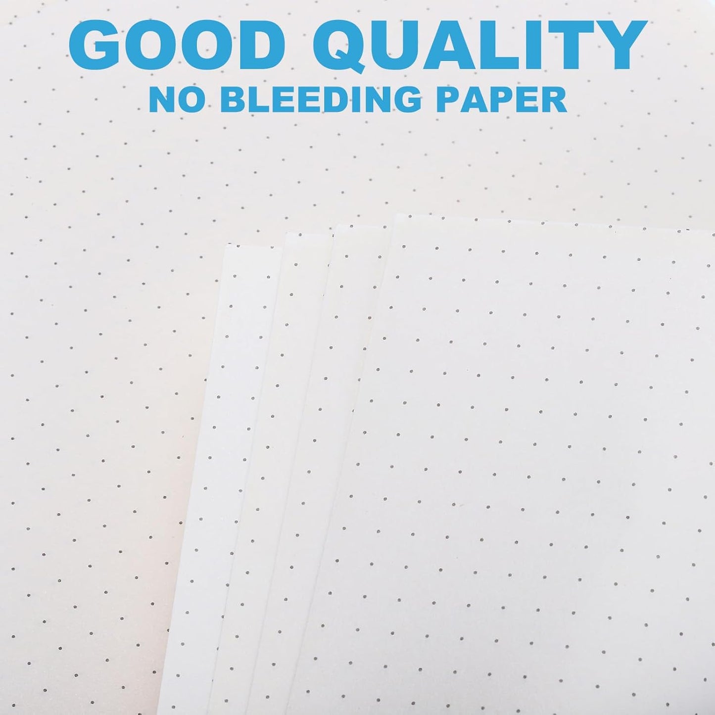 PATIKIL B5 Dot Grid Paper 9-Ring Binder Loose Leaf Planner Filler Paper Planner Inserts, 80 Sheets/160 Pages, Lined