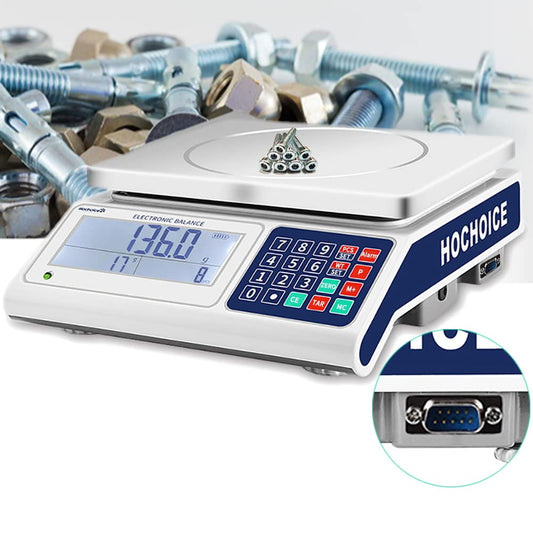 Industrial Scale Counting Scale Precision Electronic Gram Scale Lab Industrial Counting and Weighing 66lb/0.0011lb-30kg / 0.5g Accuracy with RS232 Port for Connecting Computer or Printer