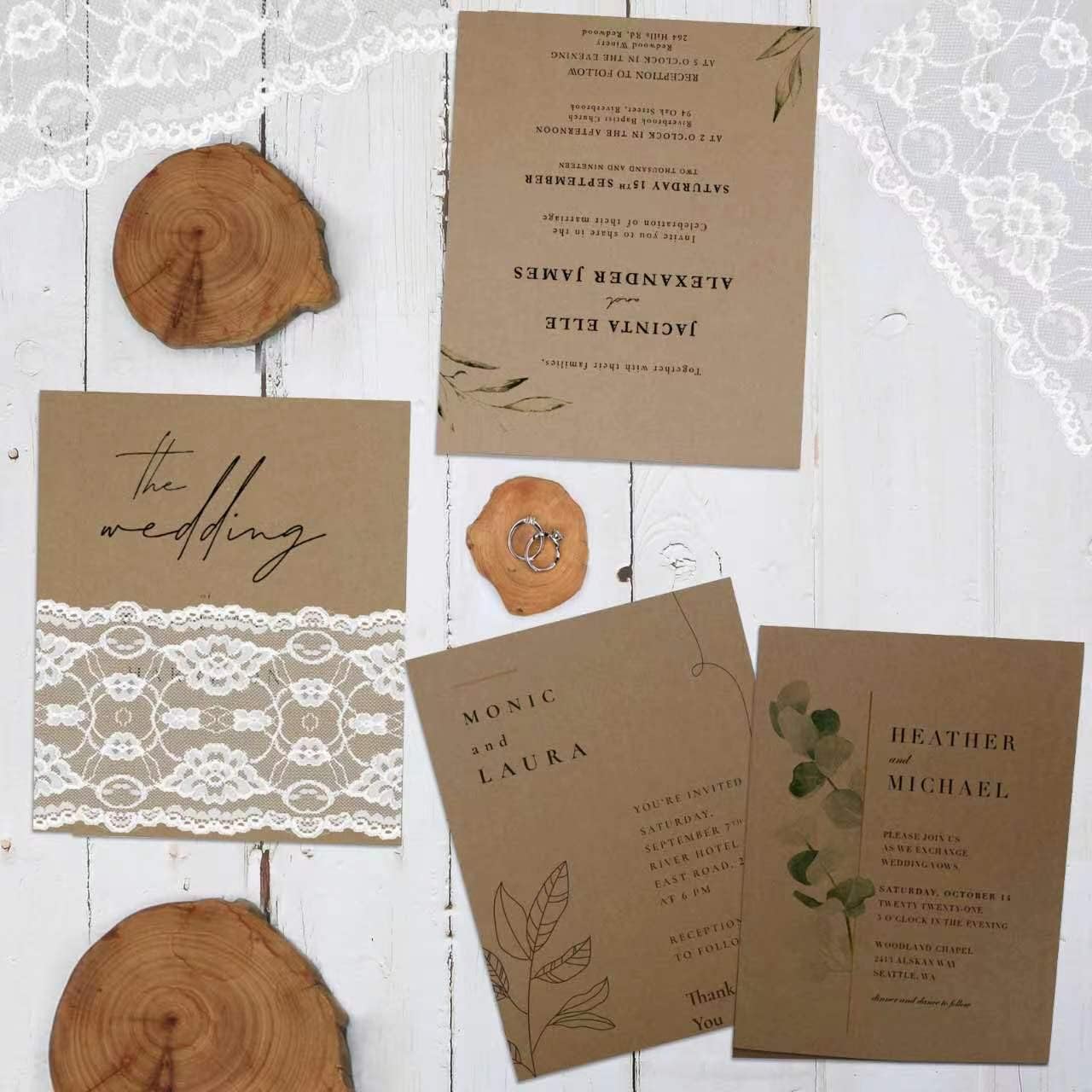 24 Sheets Brown Cardstock 8.5 x 11 Kraft Paper, Goefun 80lb Card Stock Printer Paper for Invitations, Menus, Crafts, DIY Cards