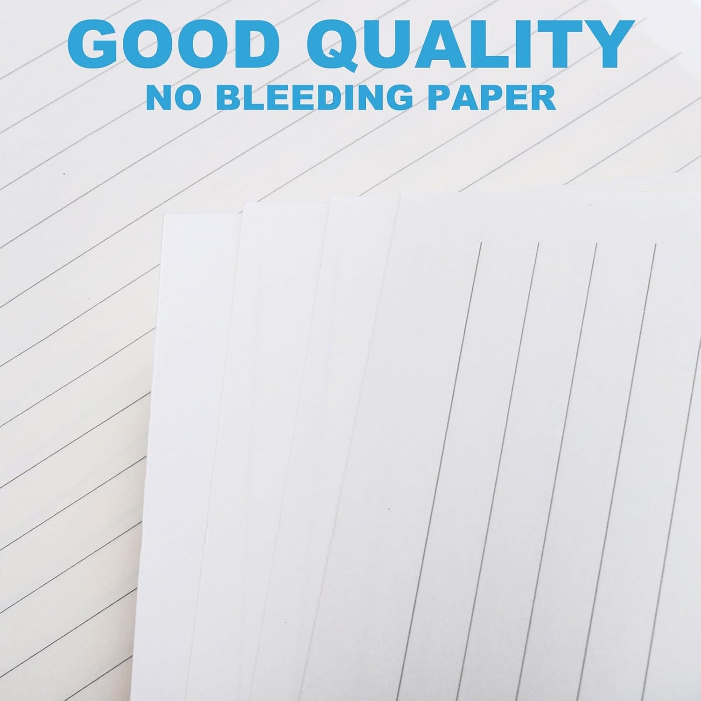 PATIKIL A5 Ruled Refills Inserts 6-Ring Binder Loose Leaf Planner Filler Paper Planner Inserts, 80 Sheets/160 Pages, Lined, White