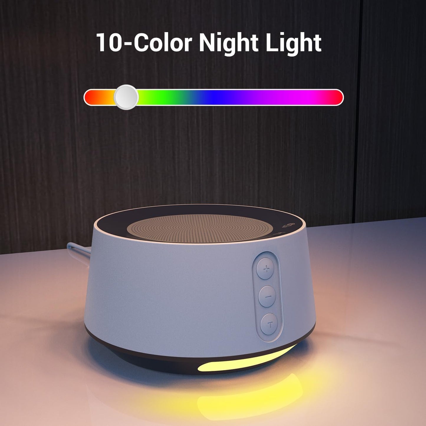 BGOVERSS White Noise Sound Machine with 20 Soothing Sounds, 10 Colors Night Light Sleep Machines Home Office Travel, 5 Timers and Memory Feature Sound Machine for Nursery Baby Kids Adults, Pink