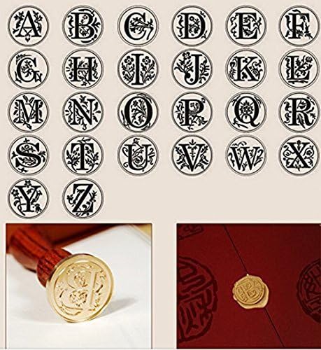 Alphabet Z Wax Seal Stamp Wood Box Melting Spoon Candles Invitations Gift Cards Stationary Envelope Custom Logo Picture Wax Seal Sealing Stamp Wax Sticks Gift Kit
