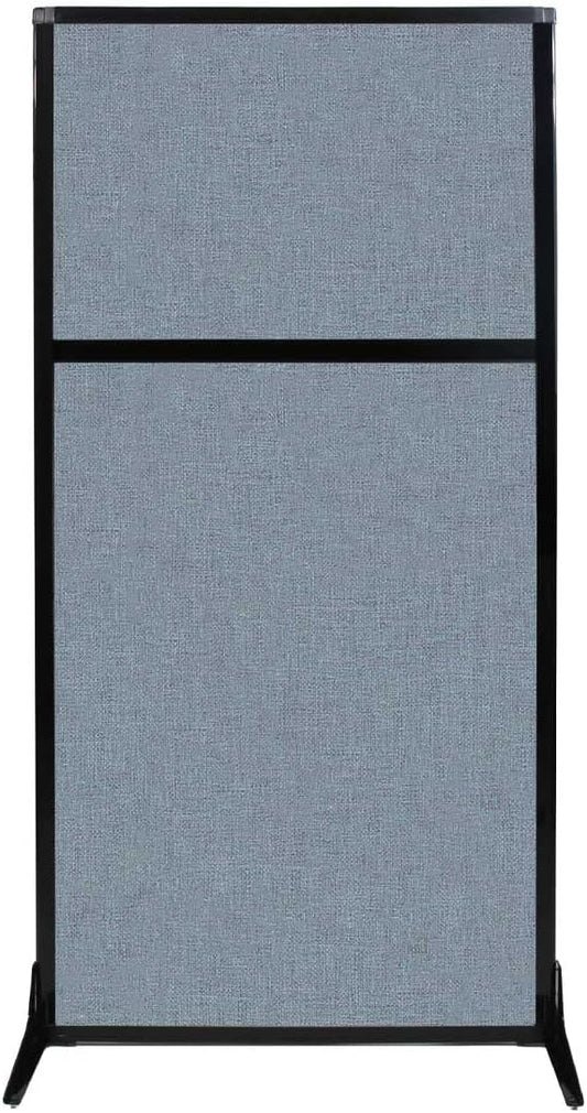 Versare Workstation Partition | Portable Wall Divider | Modern Office Cubicle | Free Standing Privacy Screen | Flexible Work Space | 33" x 70" Powder Blue Fabric Panels