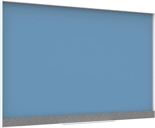 U Brands Magnetic Glass Dry-Erase Board, 24" X 18" Inches, Blue Surface, White Aluminum Frame