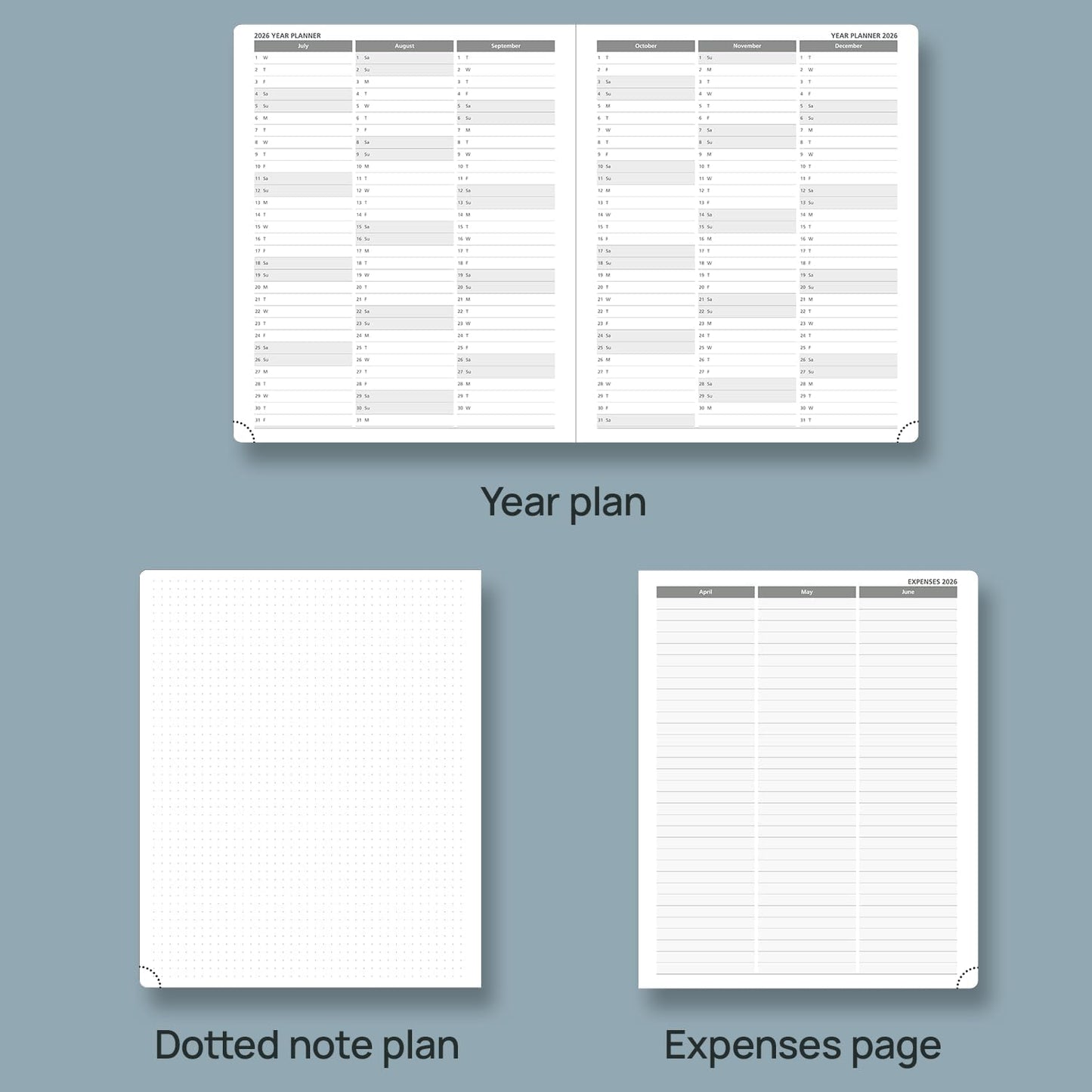 POPRUN 2026 Planner (Large - 8.5'' x 10.5'') - 2026 Weekly Calendar (Jan. 2026 - Dec. 2026) with Hourly Time Slots, Weekly/Monthly Appointment Book for Time Management - Leather Soft Cover - Pink