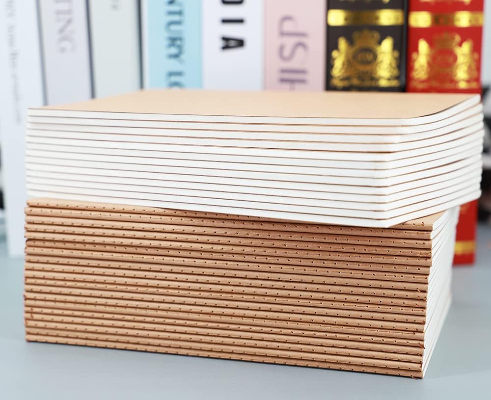 32 Pack Notebook Journals for Travelers, Students and Office, Writing Diary Subject Notebooks Planner with Thick Paper, 60 Pages, 30 Sheets, 8.3x5.5 inch, A5 Size, Travel Journal Set (Blank)