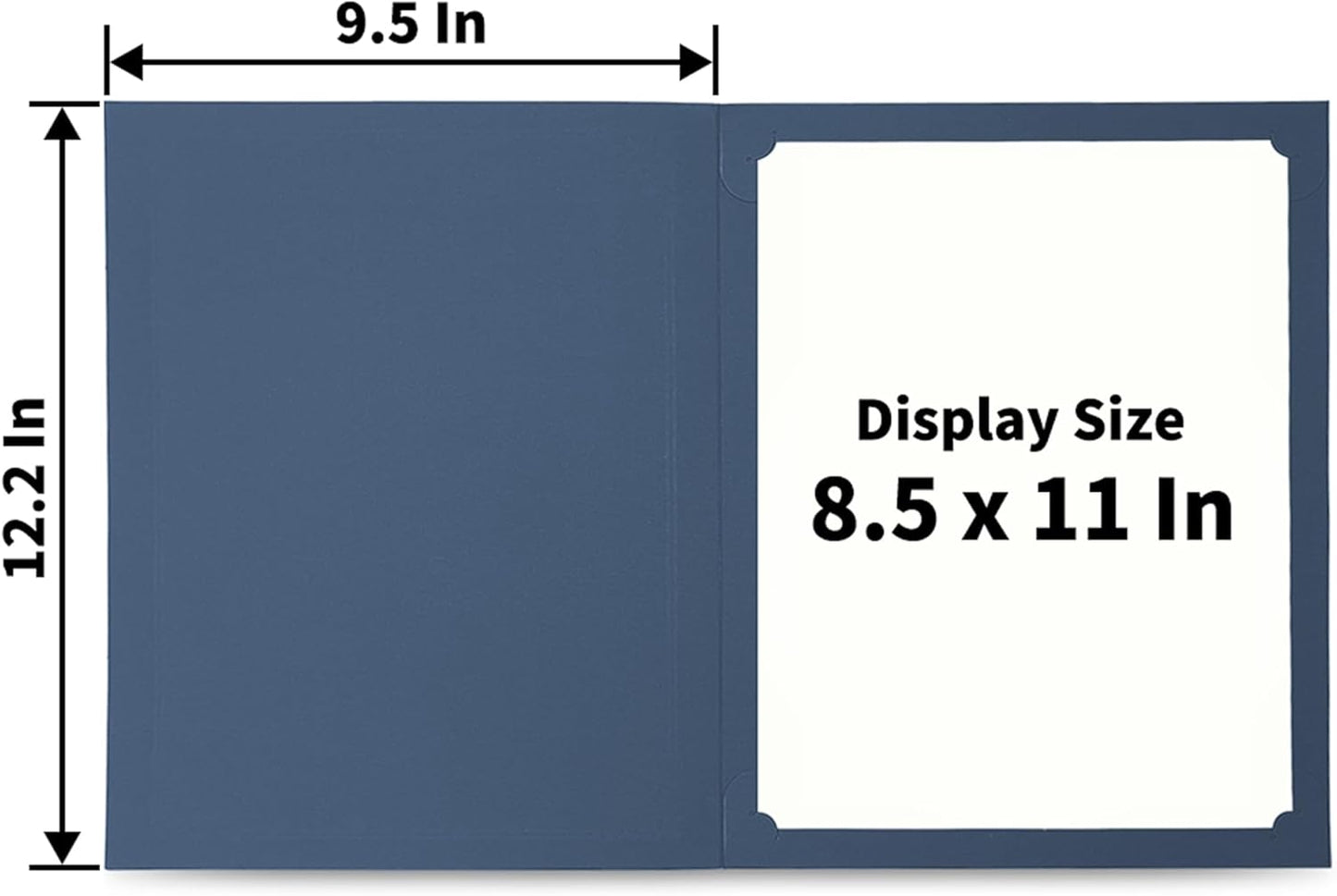 SUNEE Certificate Holders(Navy Blue, 50 Packs), Diploma Covers Gold Foil Border, for Letter Size 8.5x11 Certificates, Cardstock, Document Papers