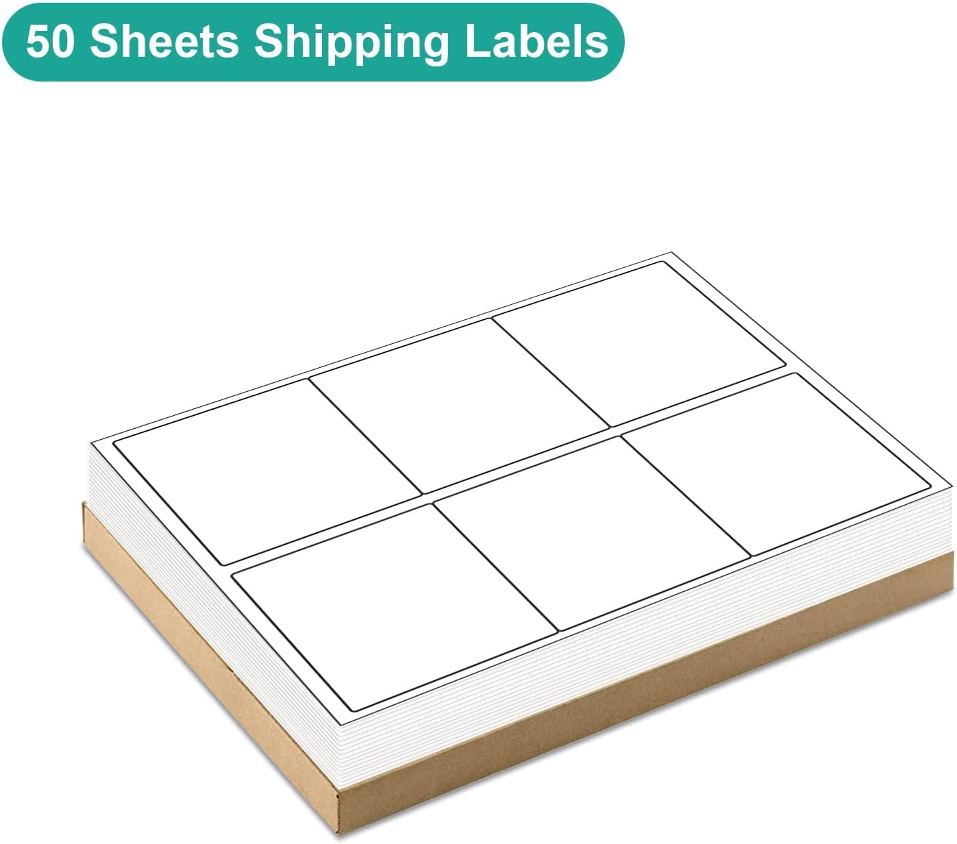 MFLABEL 3-1/3" x 4" FBA Address Labels, 6-Up, White, Easy Peel, Laser/Ink Jet Printer Compatible, 6 Per Page (24000 Labels, 4000 Sheets)