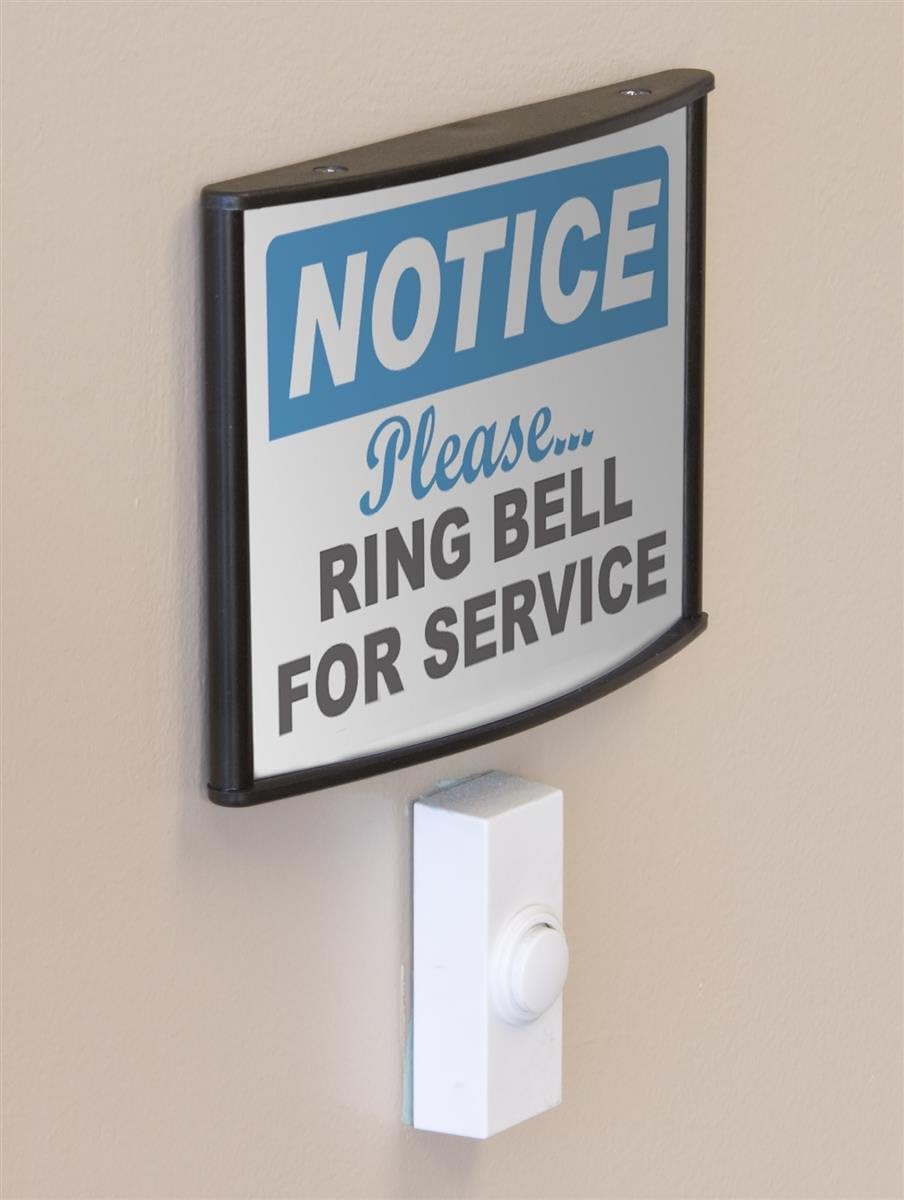 Wall/Door Signs for Wall Mount Holds 4 x 5.625 Inches Graphics, Front-Loading Name Plate Holder with Double-Sided Tape for Installation, Black, Aluminum (WCSBK64) -Set of 5