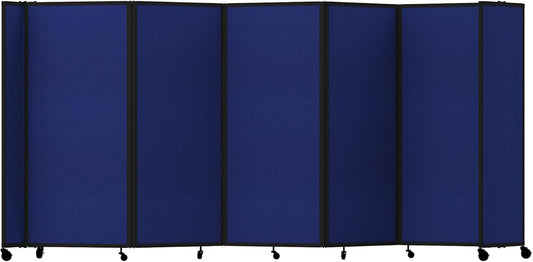 Versare Room Divider 360 Portable Wall Partition | Folding Panels | Large Freestanding Divider | Locking Wheels | Temporary Room Separator