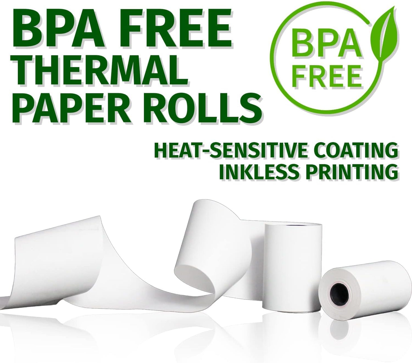 (32) GORILLA SUPPLY Thermal Paper Receipt Roll Clover Station Solo Duo TM-T88 T20 T90 Bixolon SRP-350 370, POS/Cash Register Paper, BPA Free, 3.125 x 230 ft, 32 Rolls