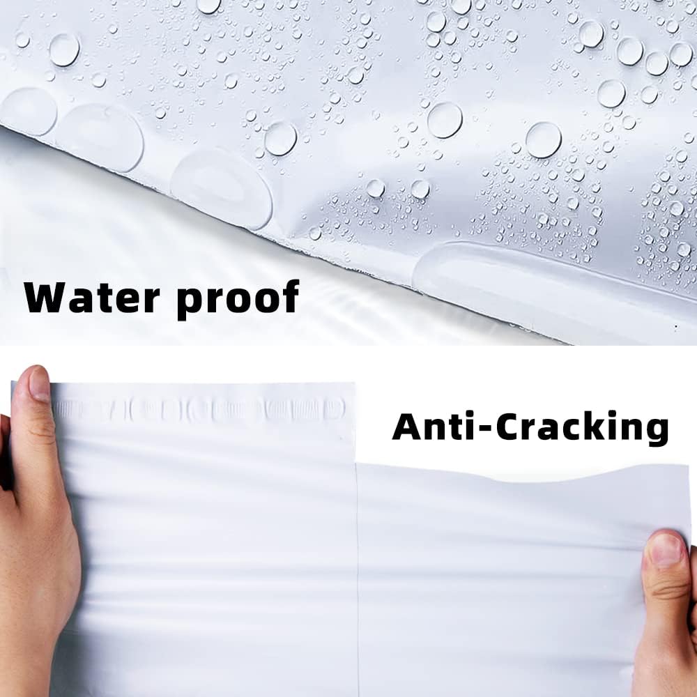 POLYSELLS 50 pcs 19x24 Inches White Poly Mailers Shipping Envelopes, Strong Adhesive Sealing, Waterproof, and Tear-resistant Postal Mailing Bags for Clothing, Books, and Accessories