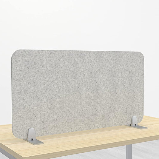 Freestanding Acoustic Desk Divider with Mount | Eco-Friendly Privacy Screen Panel | Noise Reducing Desk Partition | Tackboard Option & Easy to Install | Made from Recycled Plastic | Purple - 18" X 35"