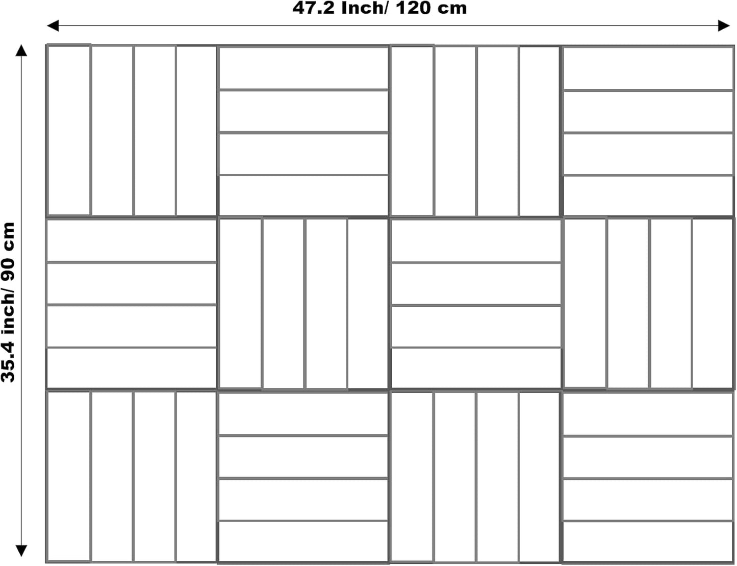Large Cork Board Alternative - 12-Pack Felt Wall Tiles with Safe Removable Adhesive Tabs, Cork Wall Tiles Bulletin Board Home Office Essentials -
