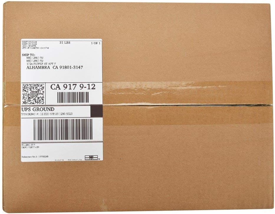 MFLABEL Fanfold 4" x 6" Direct Thermal Labels White Perforated Shipping Labels (4 Stacks)