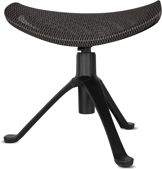 Footrest for Desk Adjustable Height 2-in-1 Function Rotatable Ergonomic Under Desk Footrest Ottoman Stool Rolling Leg Rest for Home Office (Gray)